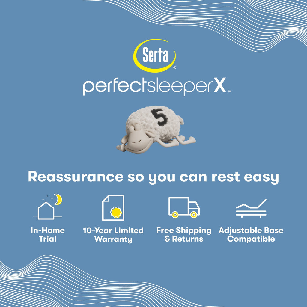 Perfect Sleeper X Quilted Hybrid Knox Plush Mattress information chart || feel: Plush || level: Level 1