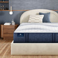 iComfortPro Kingston Firm sitting in a brown bedframe || feel: Firm || level: Level 3